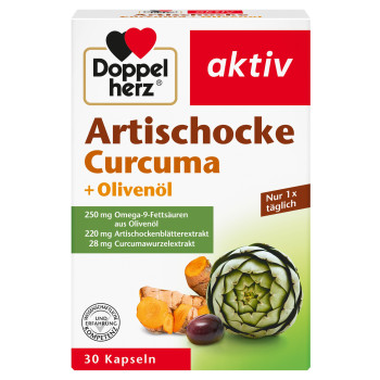 DOPPELHERZ Artischocke+Olivenöl+Curcuma Kapseln