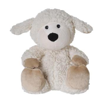 WÄRME STOFFTIER Schaf Wolle beige herausn.Kissen